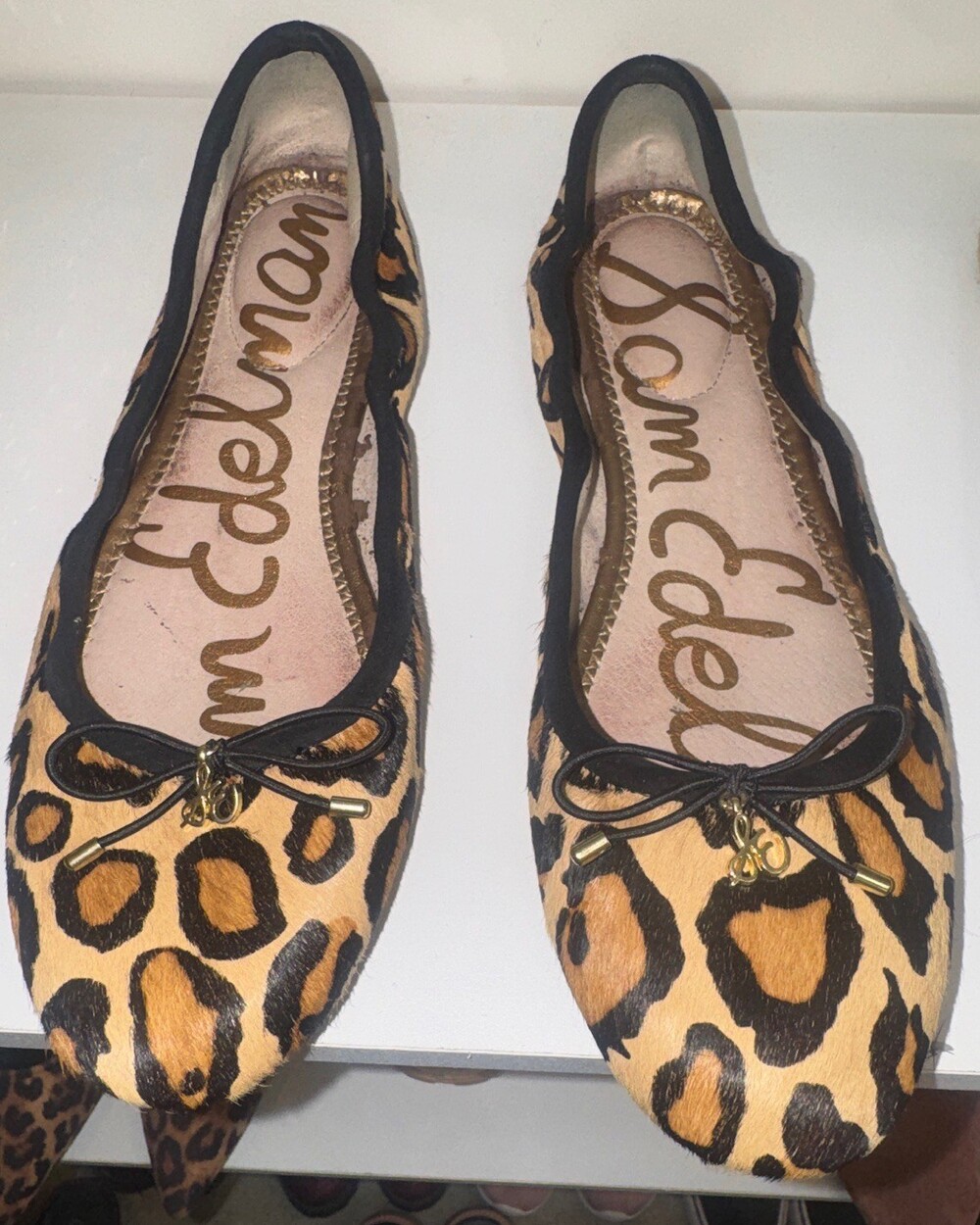 Sam Edelman Leopard Calf-Hair Ballet Flats, 7.5